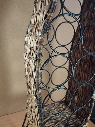 Garrafeira 12 Garrafas em Metal e Vime