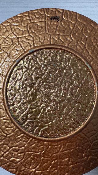 Piatto centrotavola dorato in vetro diametro 33cm