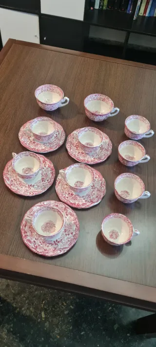 Set di tazze e piatti da tè La Cartuja de Sevilla Rosa