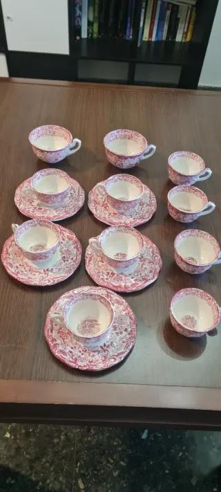 Set di tazze e piatti da tè La Cartuja de Sevilla Rosa