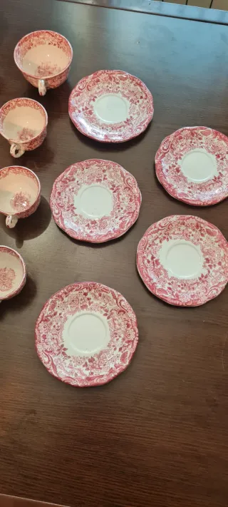 Set di tazze e piatti da tè La Cartuja de Sevilla Rosa