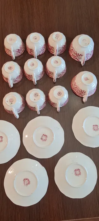 Set di tazze e piatti da tè La Cartuja de Sevilla Rosa