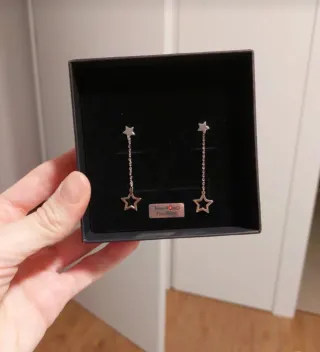 Pendientes Time Road Plata Estrellas