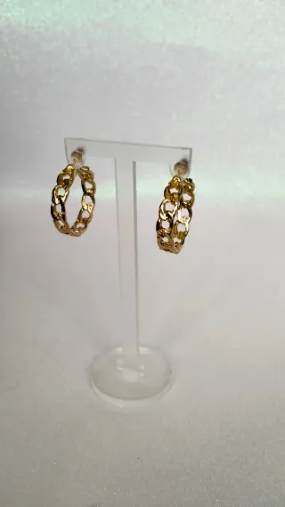 Lote 3 Pendientes dorados de aro