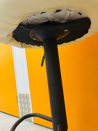 Taburetes blancos de metal taburetes polipiel 2 ud