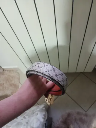 Cintura Gucci Beige/Oro