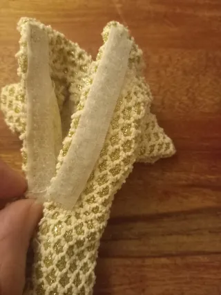 Vestido chino Muñeca Barbie Dorado Brillo