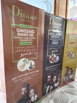 packDisaar 3 Champú Tinte marron rojo rubio