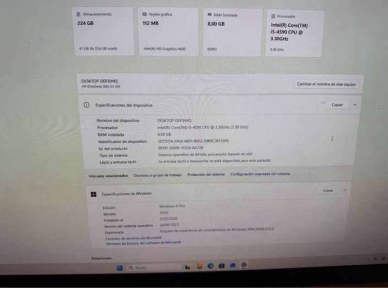 HP EliteDesk 800 G1 SFF i5 240GB SSD W11 afbeelding 5