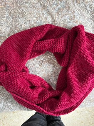 Bufanda cuello Zara burdeos