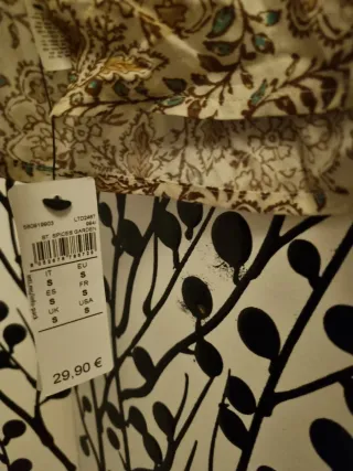 Canottiera fantasia marrone e beige