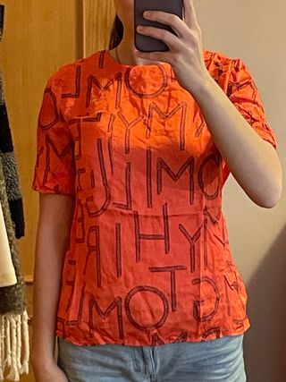 Blusa Tommy Hilfiger Naranja Talla 34
