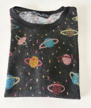 Jersey Zara Planetas Manga Corta Talla S