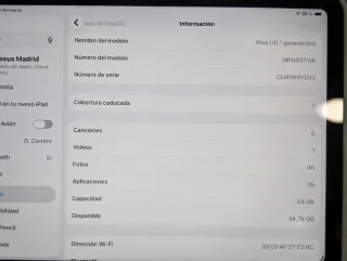 Apple iPad 10ª Gen Azul