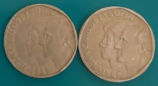 2 Monedas 500 Pesetas 1989 Juan Carlos I