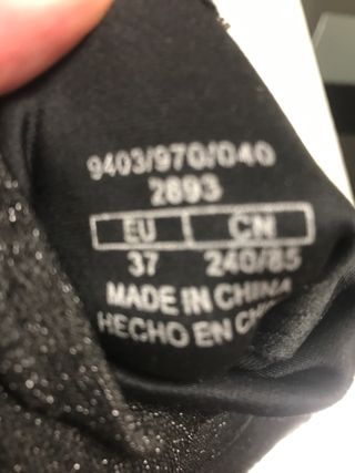 Botines elásticos negros brillantes talla 37