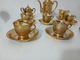 Set Caffè Porcellana Dorata Modernariato