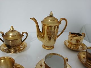Set Caffè Porcellana Dorata Modernariato