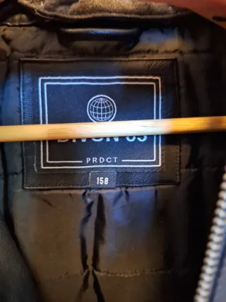 Chaqueta niño imitación cuero negra