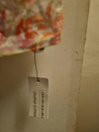 Canottiera cotone fantasia floreale arancione