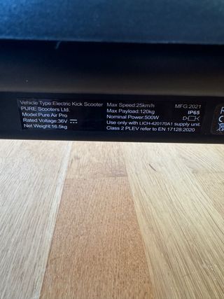 Patinete Eléctrico PURE Air Pro 500W