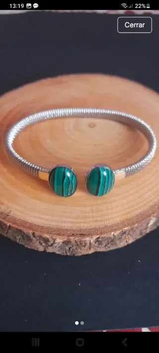 Pulsera Acero y Oro 9 kilates