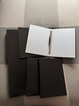 Pack 6 archivadores negros anillas