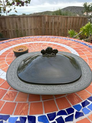 Centro de mesa Margherita italiano vintage de loza