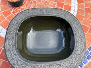 Centro de mesa Margherita italiano vintage de loza