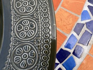 Centro de mesa Margherita italiano vintage de loza