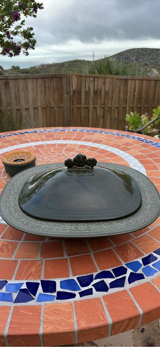 Centro de mesa Margherita italiano vintage de loza