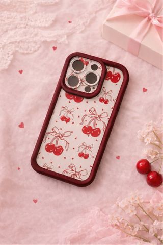 Funda iPhone 15 Pro Diseño Cerezas