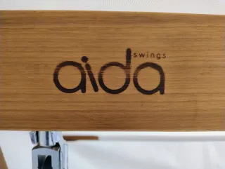 Columpio de jardín madera y tela beige