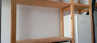 Estantería Ikea Pino con Armario Aluminio