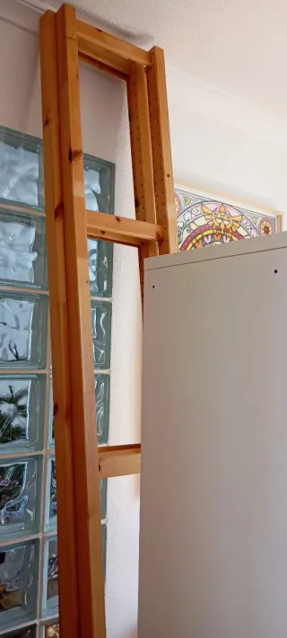 Estantería Ikea Pino con Armario Aluminio