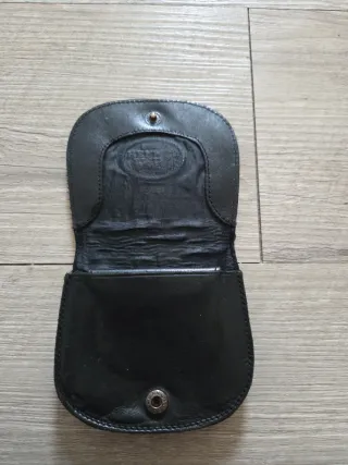 Portamonete Hermès nero in pelle