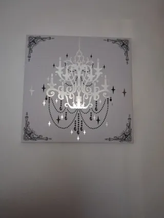 Cuadro Decorativo Lámpara Colgante, 38X38 en 3€