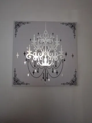 Cuadro Decorativo Lámpara Colgante, 38X38 en 3€