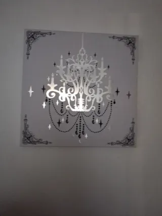 Cuadro Decorativo Lámpara Colgante, 38X38 en 3€
