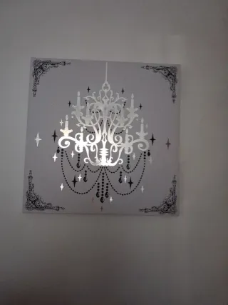 Cuadro Decorativo Lámpara Colgante, 38X38 en 3€