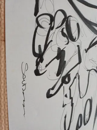 Dibujo ORIGINAL portada Rafa Sandoval