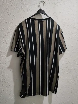 Camiseta Bershka Rayas Hombre Talla S