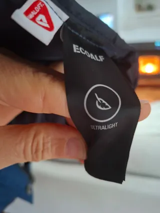 Abrigo Ecoalf mujer  S azul largo rodilla