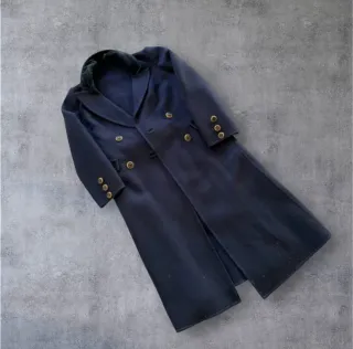 Gabardina azul mujer