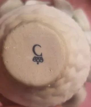 Bomboniere vintage porcellana cestino fiori