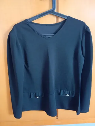 Jersey negro con bolsillos