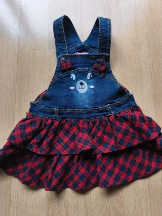 Vestido tejano niña 2-3 años oso