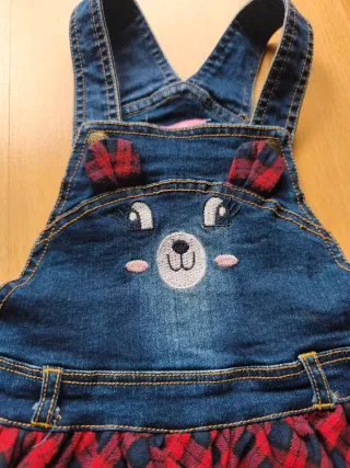 Vestido tejano niña 2-3 años oso