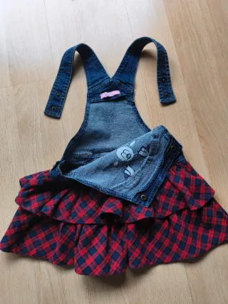 Vestido tejano niña 2-3 años oso