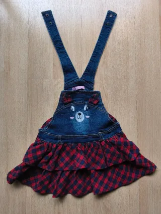 Vestido tejano niña 2-3 años oso